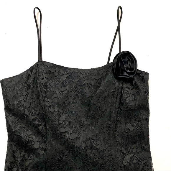 Vintage New Leaf by Samir Dress Small Black Cocktail Evening Party Tulle Y2K - Picture 6 of 15